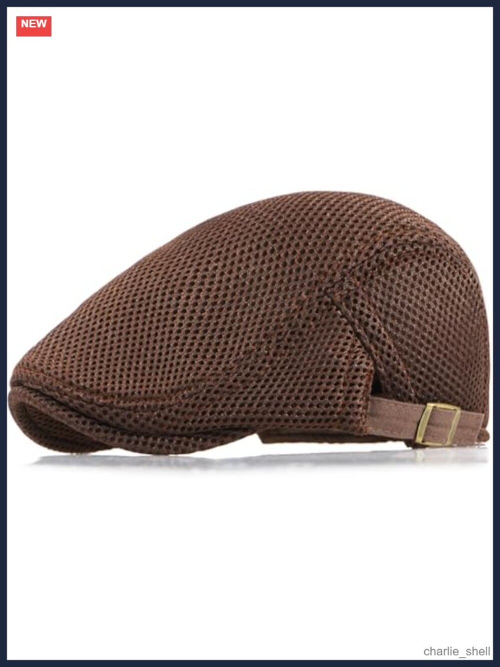 Men's Mesh Newsboy Cap Breathable Adjustable Summer Beret Ivy Cabbie Hat